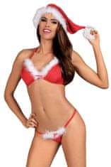 Obsessive Ženski erotičen kostim Santastic set, rdeča, L/XL