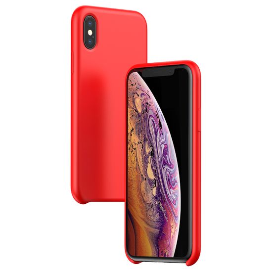 BASEUS Original Series LSR zaščitna prevleka iz silikona za iPhone XS Max, rdeča WIAPIPH65-ASL09