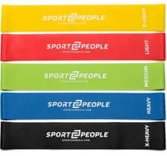 Sport2People lateks elastike za vadbo, 5 kos