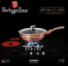 Berlingerhaus Globoka ponev s pokrovom 24 cm Rosegold Metallic Line BH-1517
