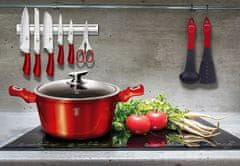 Berlingerhaus Kozarec z marmornato površino in pokrovom 28 cm Burgundija Metallic Line BH-1258