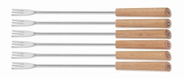 Kela Kela KL-79167 Fondue vilice BERGAMO komplet 6 kosov iz nerjavečega jekla za sir ali čokolado