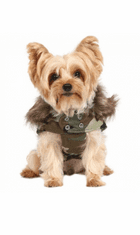 Doggy Dolly plašček za male pse, vojaški, L