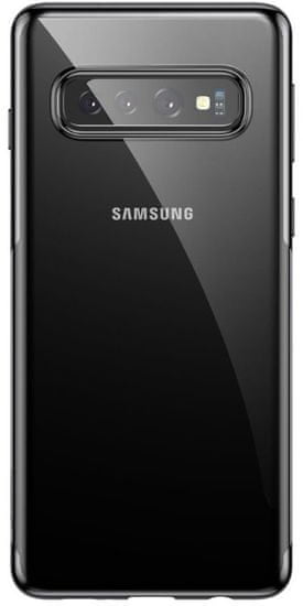 BASEUS Shining Series zaščitni gel ovitek za Samsung S10, črn (ARSAS10-MD01)