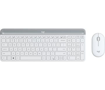 Logitech MK470 brezžični namizni komplet, beli