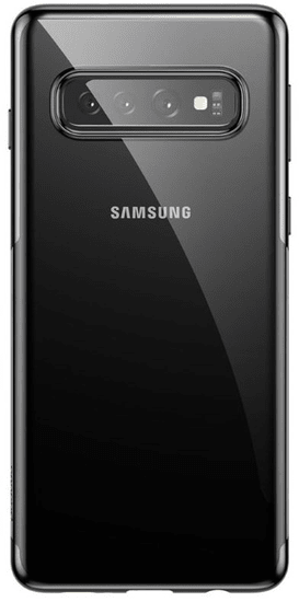 BASEUS Shining Series zaščitni gel ovitek za Samsung S10+, črn (ARSAS10P-MD01)