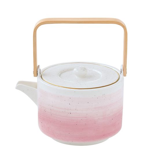 Easy Life Artesanal čajnik, bel/roza, 800ml