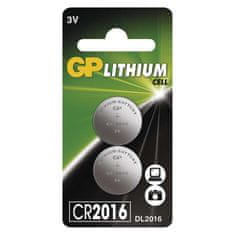 GP CR2016 litijska baterija, 2 kosa