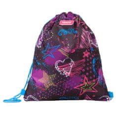 Target Ciljna športna torba, Srca in zvezde, vijolična