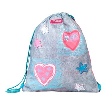 Target Ciljna športna torba, Srca in zvezde, siva