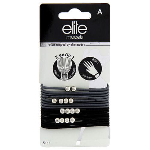 Elite Models Gumene zapestnice 2in1 Elitni modeli, 16 kosov, siva, premer 6,5 cm
