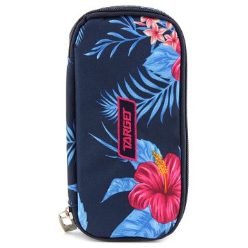 Target Šolska škatla za svinčnike brez refill, Kompakten College, modre barve z rožami