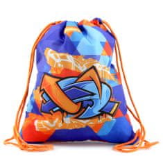 Target Ciljna športna torba, Grafiti, modro-oranžni