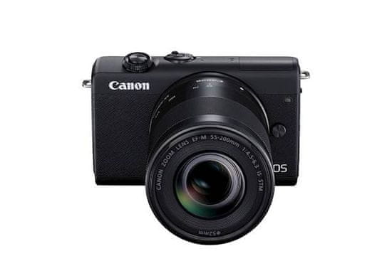 Canon EOS M200 fotoaparat + objektiva EF-M 15-45 IS STM in 55-200, črn