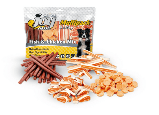 Calibra Dog Multipack prigrizki za pse, riba in piščanec mix, 4 x 70 g