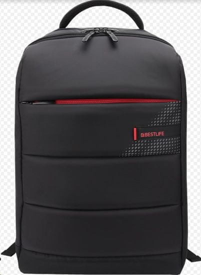 BESTLIFE CPlus Black nahrbtnik za 15,6″ (39,6 cm) prenosnik BL-BB-3335BK, črno-rdeč