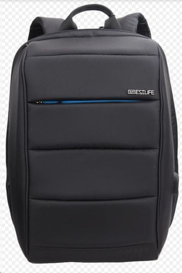 BESTLIFE potovalni nahrbtnik Travel Safe BL-BB-3456BU-1, 15,6″/39,62 cm predel za prenosnik, črn/moder