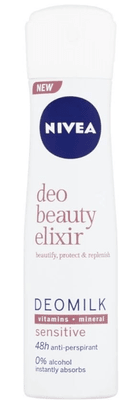 Nivea Beauty Elixir Sensitive Deomilk deodorant v razpršilu, 150 ml