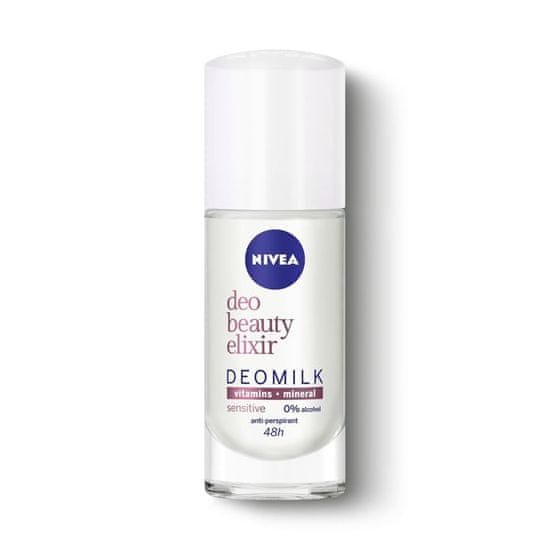 Nivea Beauty Elixir Deomilk Sensitive roll-on antiperspirant, 40 ml