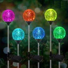 Bezdoteku LEDSolar sončna na prostem žoga na palici 1 kom, s senzorjem, brezžično, iPRO, 1W, večbarvni barva