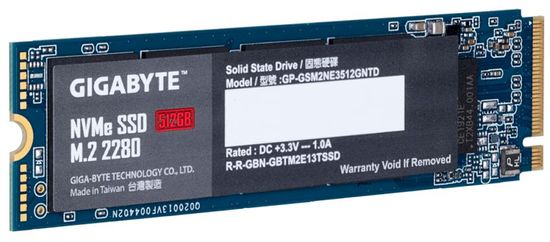 Gigabyte NVMe 512 GB, M.2 2280 SSD disk - Odprta embalaža