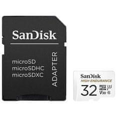 SanDisk High Endurance spominska kartica microSDHC 32 GB, adapter