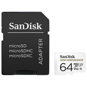 SanDisk High Endurance spominska kartica microSDHC 64 GB