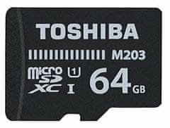 Toshiba M203 spominska kartica microSDHC 64 GB, adapter