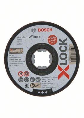  Rezalna plošča X-LOCK Standard for Inox 115x1,6mm T41, ravna (2608619362)