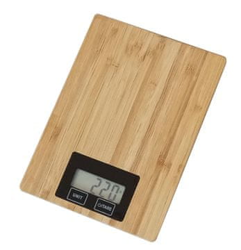 Platinet Omega OBKSB lesena kuhinjska tehtnica, bambus