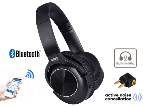 Trevi X-DJ 13E80 ANC BT brezžične Bluetooth slušalke + mikrofon, Aux-in, črne