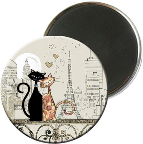 Kiub magnet, zaljubljena mačkona v Parizu (1350)