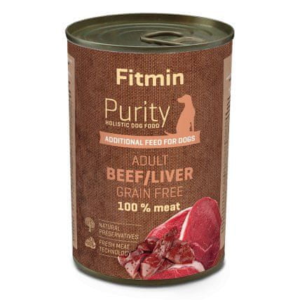 Fitmin Hrana za pse Dog Purity tin beef with liver, 400 g