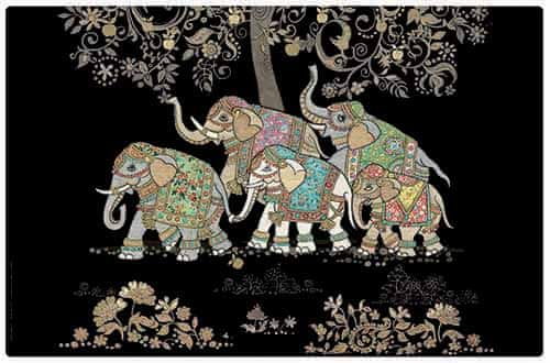 Kiub pogrinjek, slonja družina (1401)