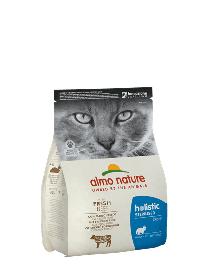Almo Nature mačja hrana za sterilizirane mačke - govedina in riž 2kg