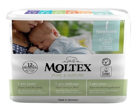 MOLTEX Pure & Nature Newborn plenice, 2 - 4 kg, 22/1