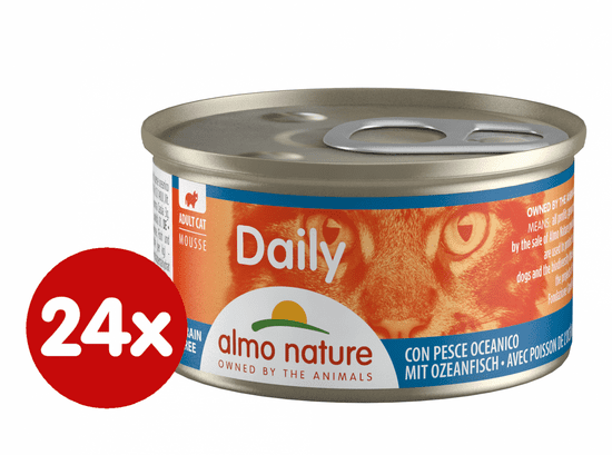Almo Nature mokra hrana za mačke, pena z morskimi sadeži, 24 x 85 g