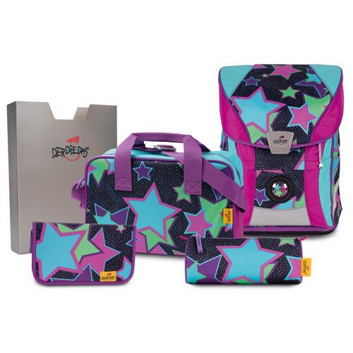 DerDieDas šolski komplet, 5-delni, Ergoflex Vario, zvezde