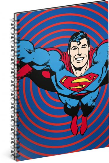 Presco Group Spiralna beležnica Superman - Krogi, linijirana, A5