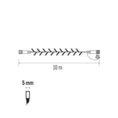 Emos povezovalni niz, veriga, 100 LED, 10 m, večbarvna - odprta embalaža