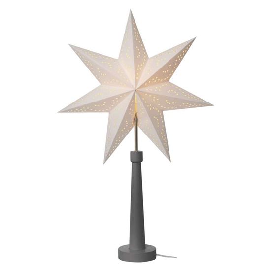 Emos Star zvezda na stojalu, papirnata, 46 x 70 cm, siva