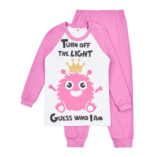 Garnamama Neon v temi svetleča dekliška pižama