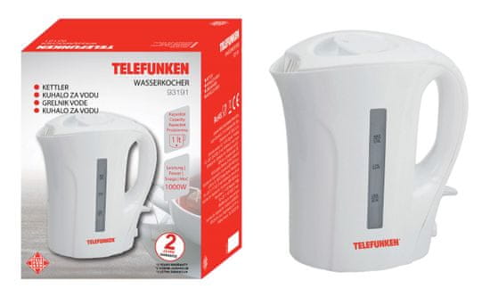 Telefunken TF93191 grelnik vode, 1000 W, 1 l