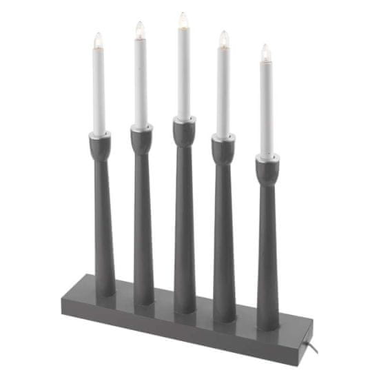 Emos Candle lesen svečnik, siv