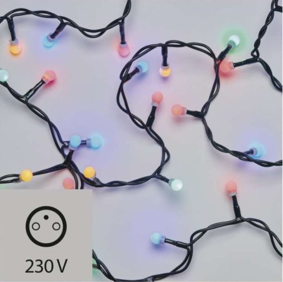 Emos božična razsvetljava, češnje, 200 LED, 10 m, IP20, večbarvna