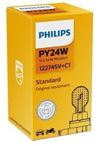 Philips SilverVision avtožarnica, PY24, 12 V, 24 W, PGU20/4 C1 (12274SV)