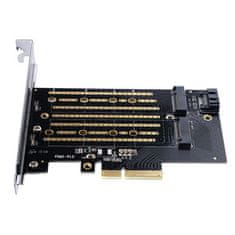 Orico PDM2 SSD adapter, M.2 NVMe/SATA v PCIe 3.0 x4