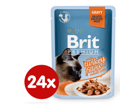 Brit Premium fileji purana v želeju, za mačke, 85 g, 24 kos