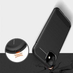 Ovitek za Apple iPhone 11 Pro, silikonski, Carbon, mat črn