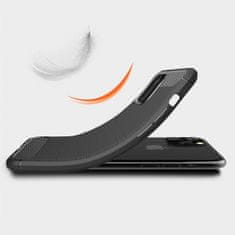 Ovitek za Apple iPhone 11 Pro, silikonski, Carbon, mat črn